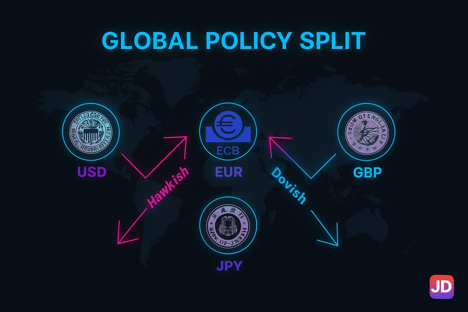 How Central Bank Divergence Shapes Forex Trends in 2025